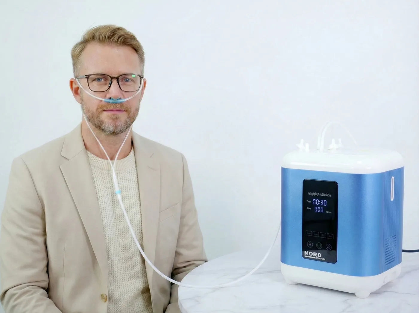 Nord Inhale 2.0 im Einsatz mit Nasenbrille